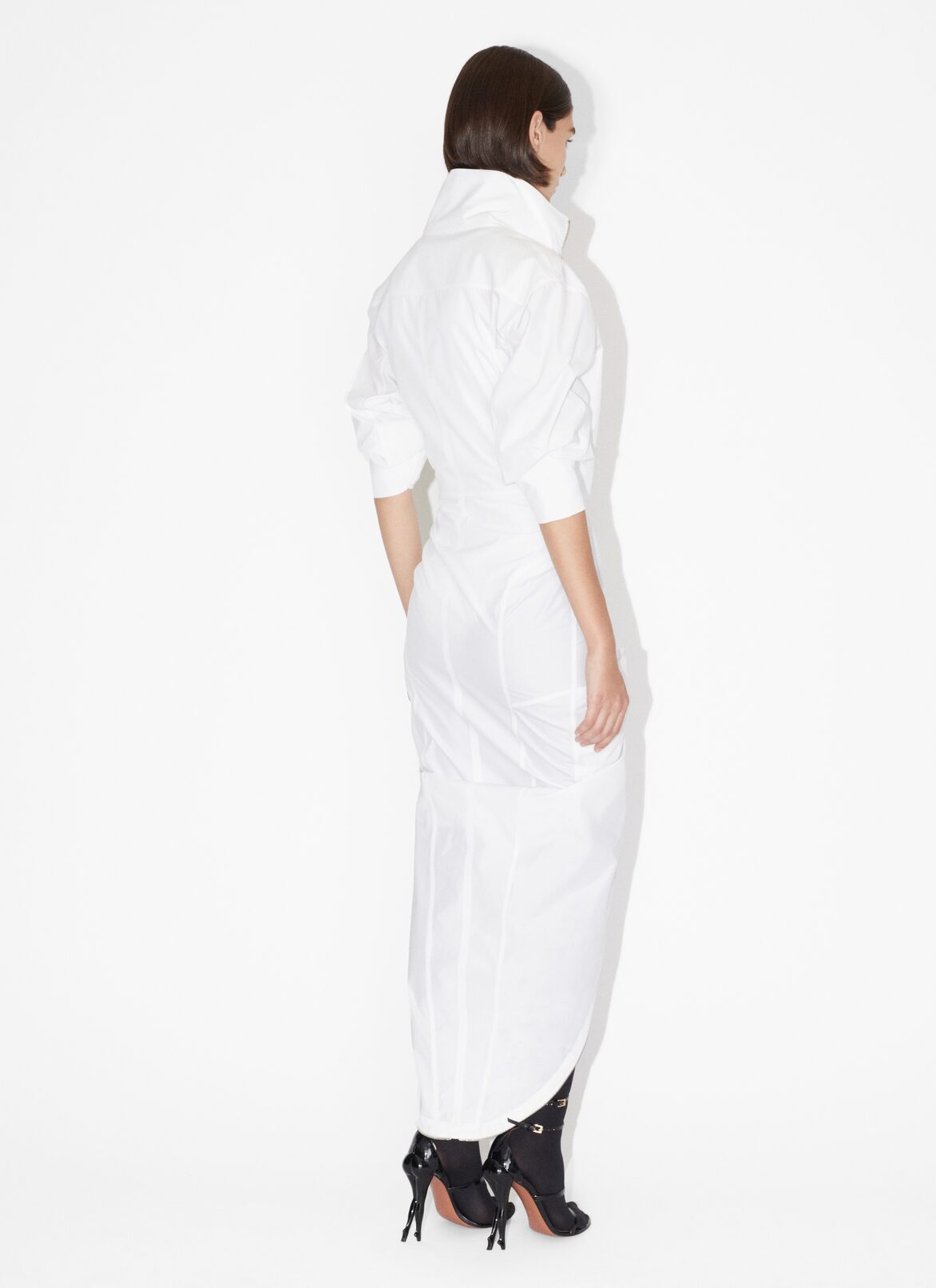 Maxikleid mit Reißverschluss ALAÏA WEIß MAXIKLEID MIT REIßVERSCHLUSS